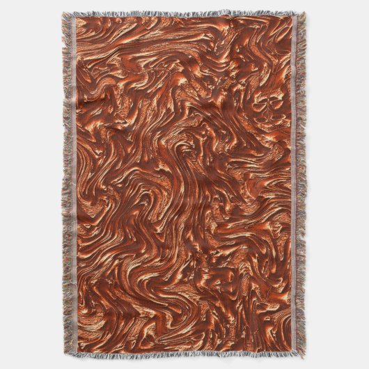 Getextureerde bruine terracotta deken (Voorkant Verticaal)