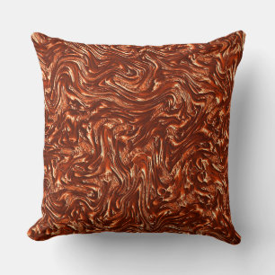 Getextureerde bruine terracotta kussen