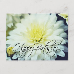 Getextureerde Chrysanthemum Happy Birthday Briefkaart