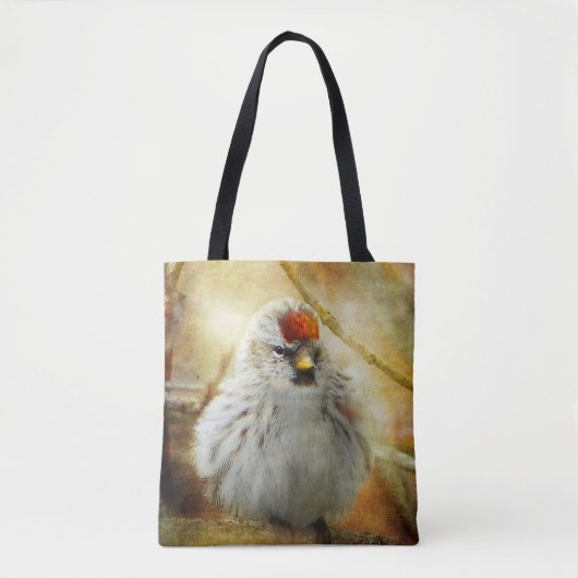 Getextureerde Common Redpoll Songbird Canvas tas (Voorkant)