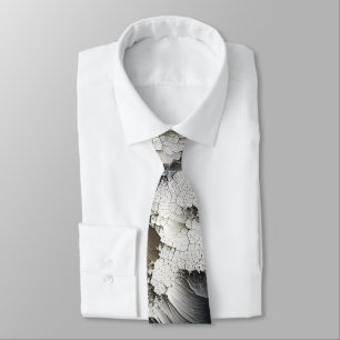 Getextureerde Crackle Hedendaags Abstract Stropdas