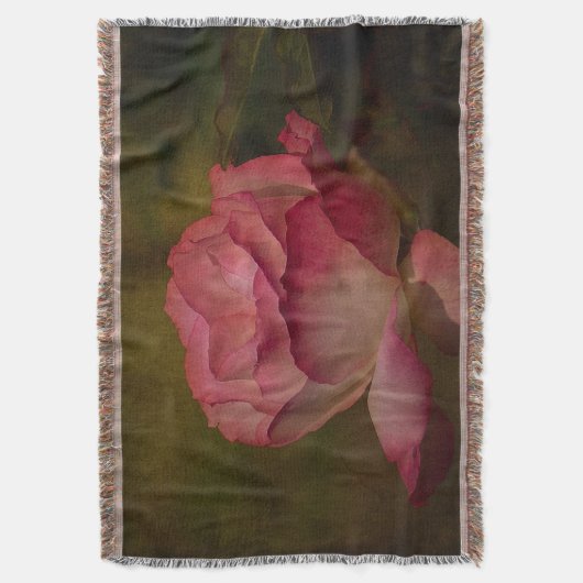 Getextureerde dieproze roze roodbruin deken (Voorkant Verticaal)