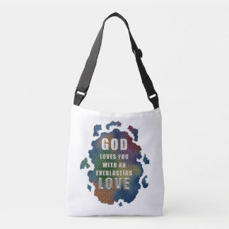 "Getextureerde doek van Goddelijke Liefde" Crossbody Tas