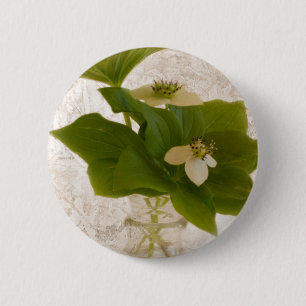 Getextureerde dogwood Bunch Berry Pin on Button