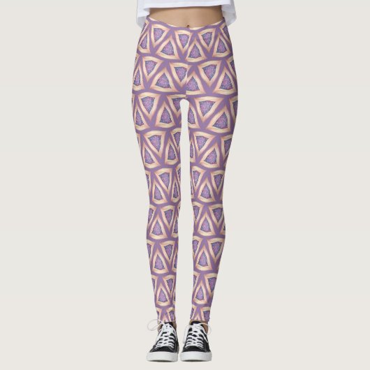 getextureerde driehoeken leggings (Voorkant)