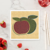 Getextureerde fruitappels Rood Groen Goud Servet (Insitu)