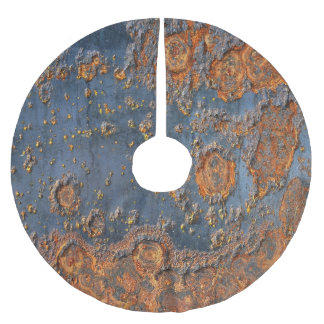 Getextureerde geroest metalen achtergrond. kerstboom rok