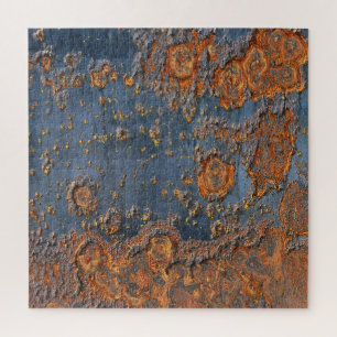 Getextureerde geroest metalen achtergrond. legpuzzel