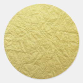 Getextureerde goudfolie look achtergrond Sjabloon Ronde Sticker