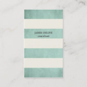 Getextureerde groene Stripes Consultant Visitekaartje (Voorkant)