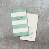 Getextureerde groene Stripes Consultant Visitekaartje