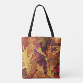 Getextureerde herfstbladeren Abstract Draagtas (Achterkant)