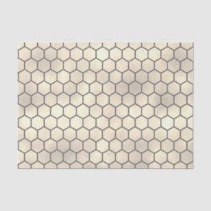 Getextureerde honingraatpatroon op Bord geel goud Tissuepapier