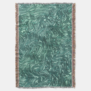 Getextureerde jade en groene cyaan shades deken