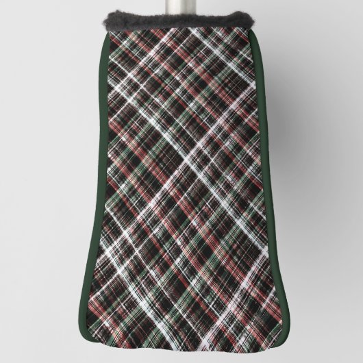 Getextureerde kersttaartan. golfheadcover (Draai 90)