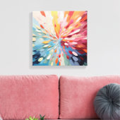 Getextureerde kunst aan de muur, Abstract Canvas Afdruk (Insitu (Woonkamer))