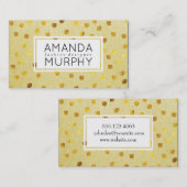 Getextureerde merken (goud) / Geel Visitekaartje (Voorkant / Achterkant)