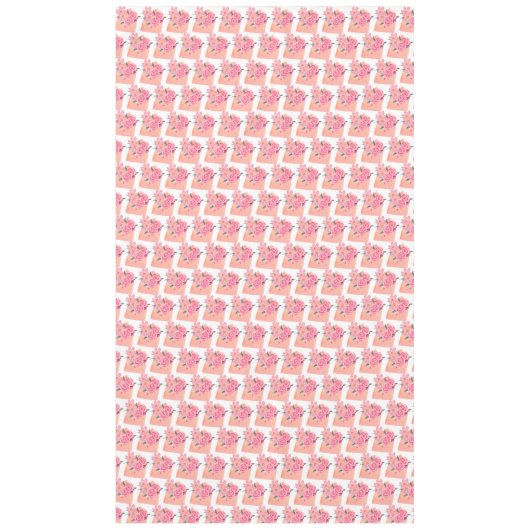 Getextureerde met de hand getekende bruidsrozen  tafelkleed (Voorkant)