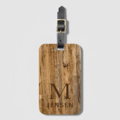 Getextureerde moderne monogram, gepersonaliseerde  bagagelabel (Voorkant (verticaal))