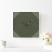 Getextureerde Moss Green Wall Clock Vierkante Klok (Huis)
