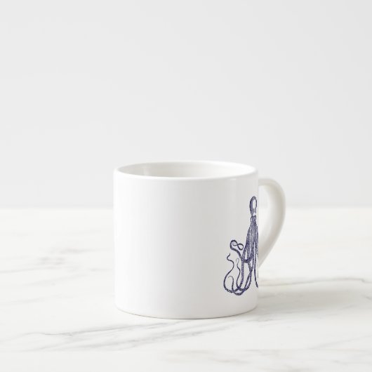  getextureerde octopus espresso kop (Voorkant rechts)