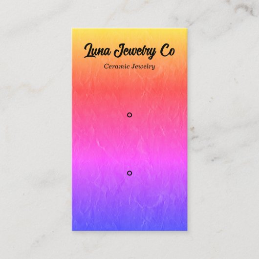 Getextureerde Rainbow 2 Pin Sieraden Visitekaartje (Voorkant)