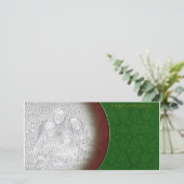 Getextureerde rode en groene vakantie Sjabloon (Staand voorkant)