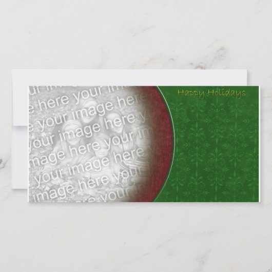 Getextureerde rode en groene vakantie Sjabloon (Voorkant)