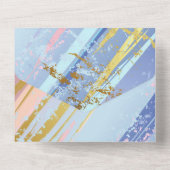 Getextureerde roze achtergrond all in one uitnodiging (Achterkant)