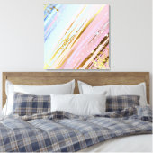 Getextureerde roze achtergrond canvas afdruk (Insitu (Slaapkamer))