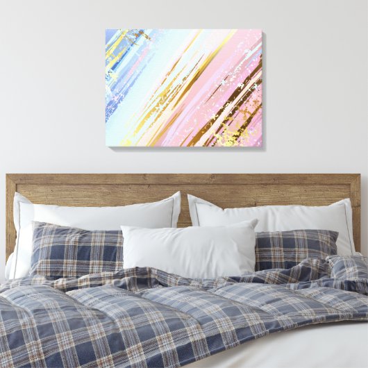 Getextureerde roze achtergrond canvas afdruk (Insitu (Slaapkamer))