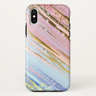 Getextureerde roze achtergrond iPhone XS hoesje