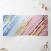 Getextureerde roze achtergrond drieluik uitnodiging (Binnen)