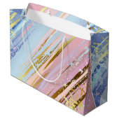 Getextureerde roze achtergrond groot cadeauzakje (Achterkant Gekanteld)