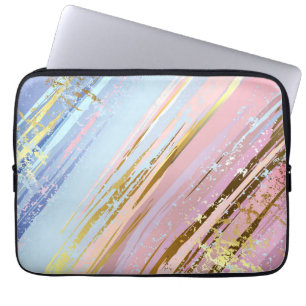 Getextureerde roze achtergrond laptop sleeve