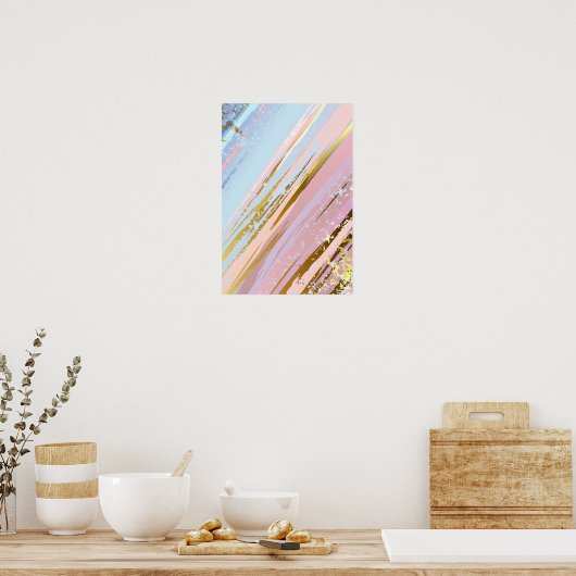 Getextureerde roze achtergrond poster (Keuken)