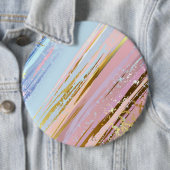 Getextureerde roze achtergrond ronde button 6,0 cm (In situ)