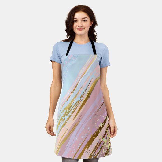 Getextureerde roze achtergrond schort (Gedragen)