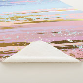 Getextureerde roze achtergrond sherpa deken (3/4)