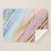 Getextureerde roze achtergrond sherpa deken (Voorkant (horizontaal))