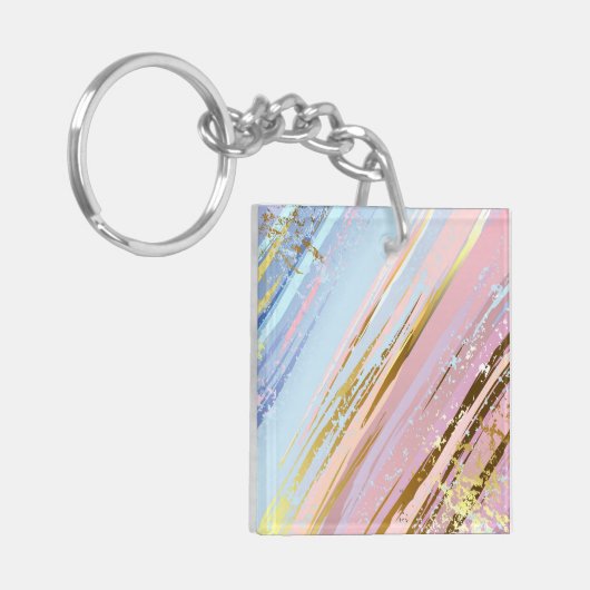 Getextureerde roze achtergrond sleutelhanger (Voorkant Links)