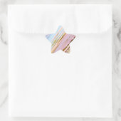 Getextureerde roze achtergrond ster sticker (Tas)