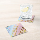 Getextureerde roze achtergrond vierkante kartonnen onderzetter (Insitu)