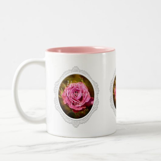 Getextureerde roze roze Moederdag Mok (Links)