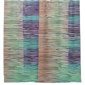 Getextureerde strepen in gedemte tonen douchegordijn (Voorkant)