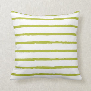Getextureerde strips lijnen Chartreuse Green Moder Kussen