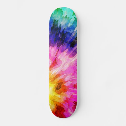 Getextureerde Tie Dye Skateboard (Voorkant)