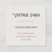 Getextureerde Visitekaartje  Retro Dog Grooming (Achterkant)