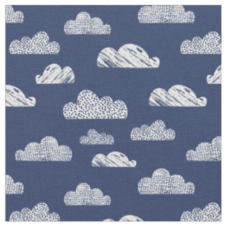 Getextureerde Wolken op donkerblauw Stof