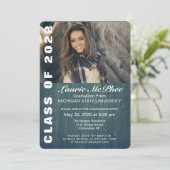 Getextuurde achtergrond aangepaste foto afgestudee kaart (Staand voorkant)